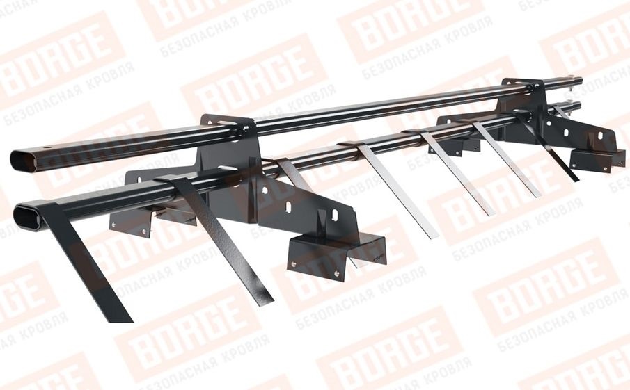 Снегозадержатель трубчатый Borge для профнастила H-114 оцинкованный RAL 7016, 1,5 м