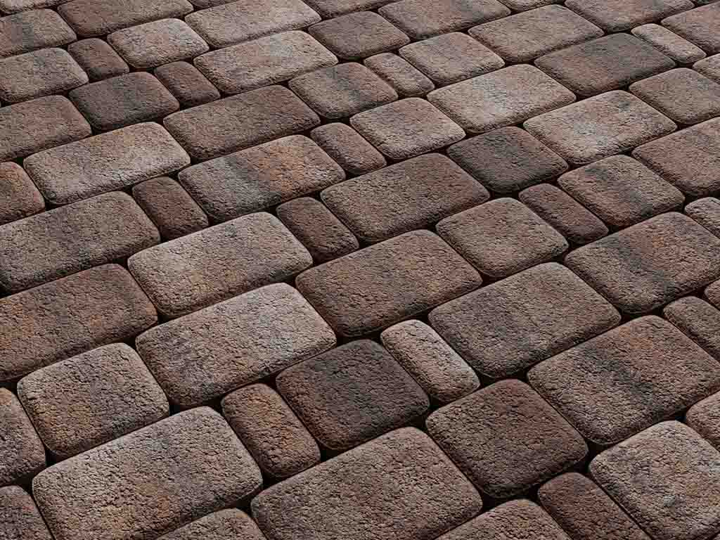 Плитка тротуарная Классико Б.4.КО.6 листопад гранит клен, комплект 3 шт, толщина 60 мм