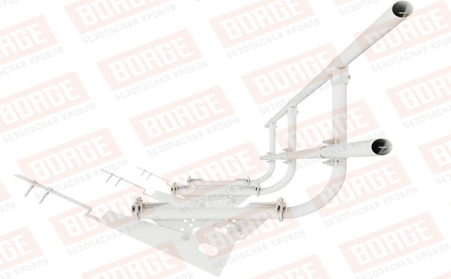 Кровельное ограждение Borge для черепичной кровли оцинкованное RAL 9003, 300*60 см
