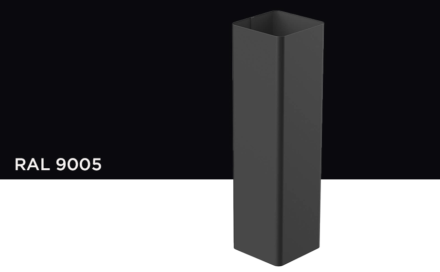 Труба водосточная Galeco для системы STAL 2 D 125/80*80 мм, RAL 9005, 3 пог. м