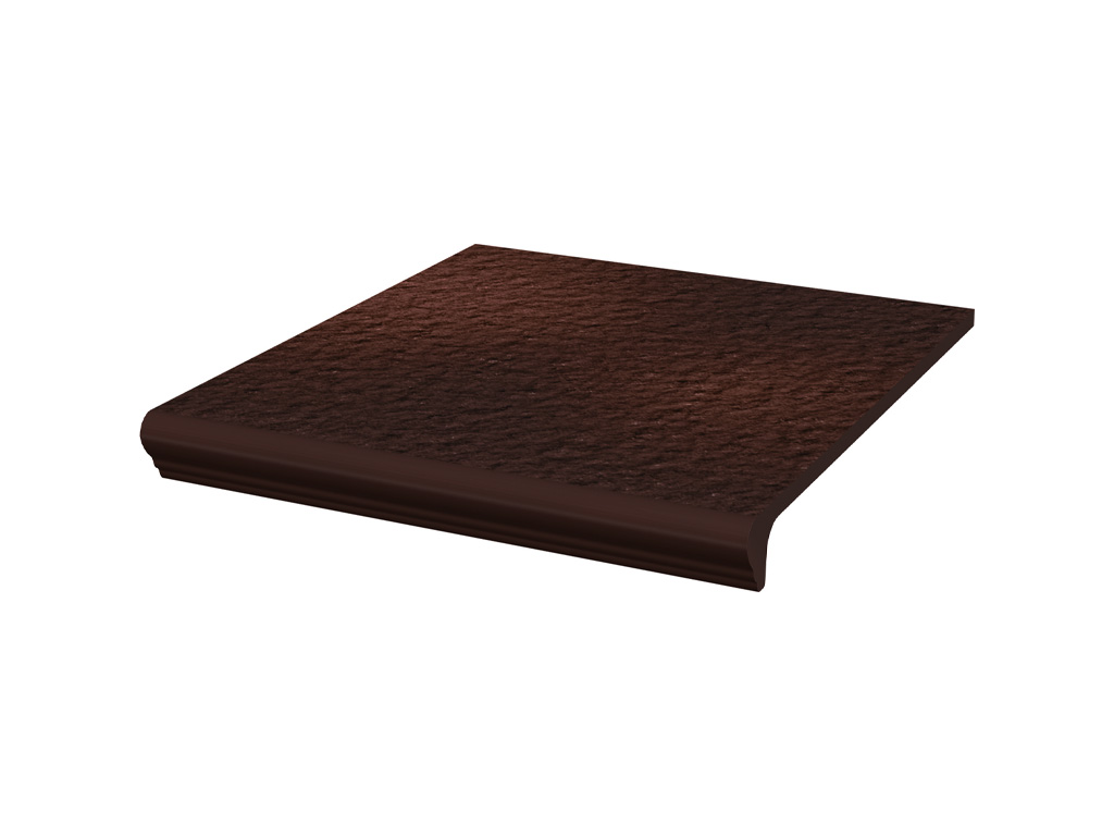 Клинкерная ступень с капиносом Paradyz Cloud, Brown, 330*300*11 мм