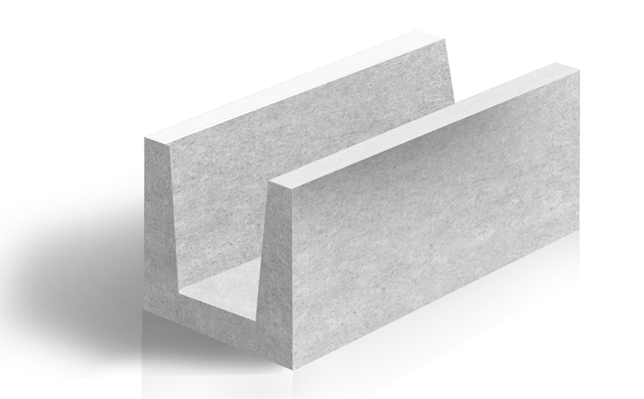 Газобетонный U-блок ЛСР, 250*250*500 мм