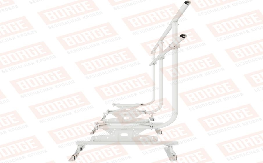 Кровельное ограждение Borge для монтажа параллельно фальцу оцинкованное RAL 9003, 300*120 см