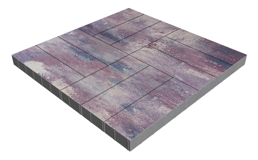 Плитка тротуарная SteinRus Гранада Б.7.П.8, гладкая, Каратау, 600*200*80 мм