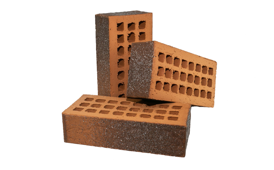 Кирпич облицовочный Губский КЗ, галерас, морковный, ангобированный, 250*120*65 мм