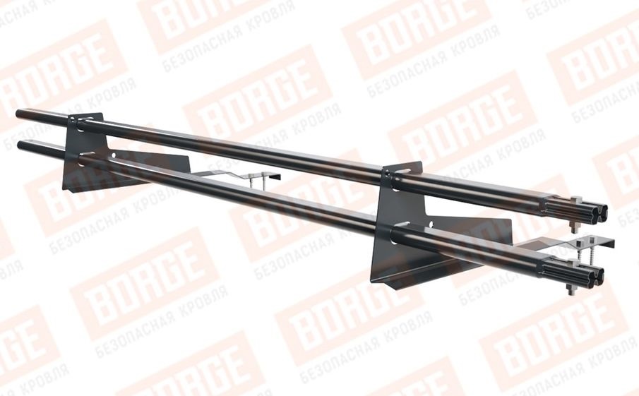 Снегозадержатель трубчатый Borge для черепичной кровли оцинкованный RAL 7016, 1,5 м