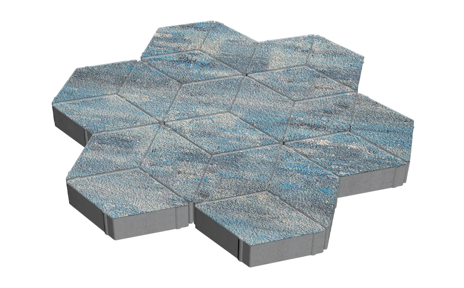 Плитка тротуарная SteinRus Полярная звезда Б.5.Ф.8, Native, Амбер, 343*198*80 мм