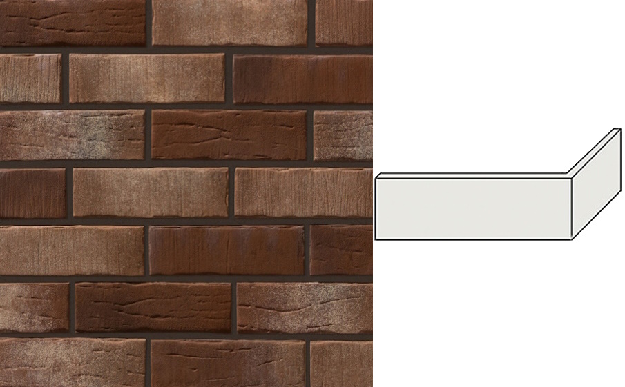 Декоративный кирпич Leonardo Stone угловой элемент Нью-Йорк 237/113*72*12 мм 103