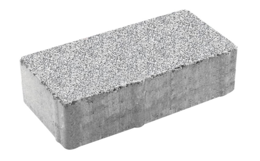 Плитка тротуарная Прямоугольник Б.5.П.8 стоунмикс белый с черным, 600*300*80 мм