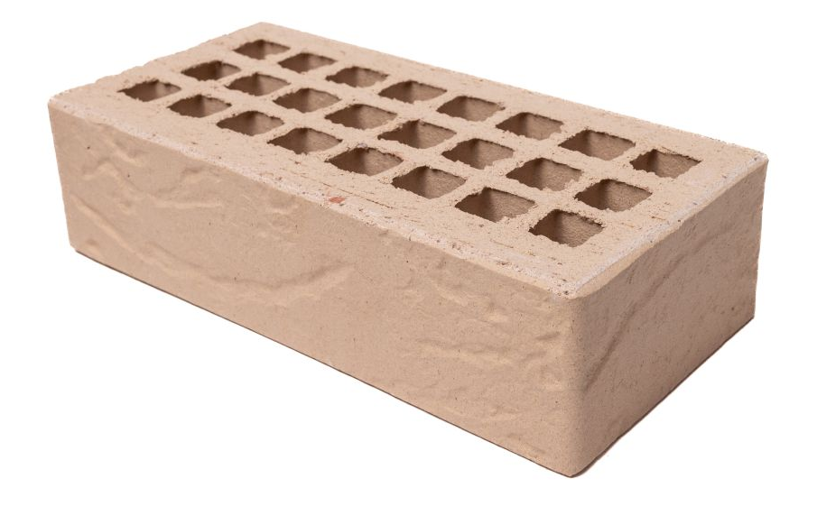 Кирпич облицовочный Губский КЗ, лава, бежевый, 250*120*88 мм