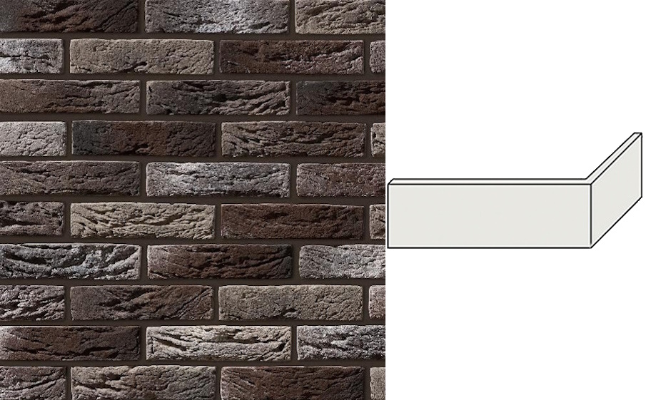 Декоративный кирпич Leonardo Stone угловой элемент Сен-Жермен 185/90*50*14 мм 465