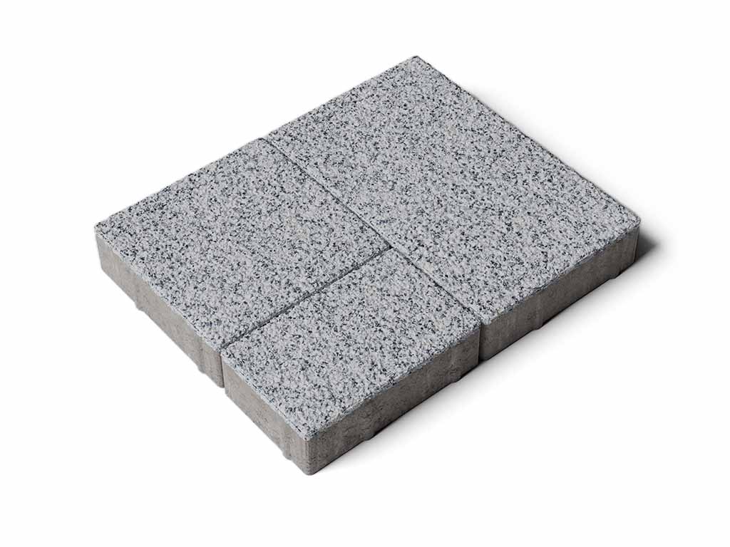 Плитка тротуарная Старый город А.1.Фсм.4 стоунмикс белый с черным, комплект 3 шт, толщина 40 мм