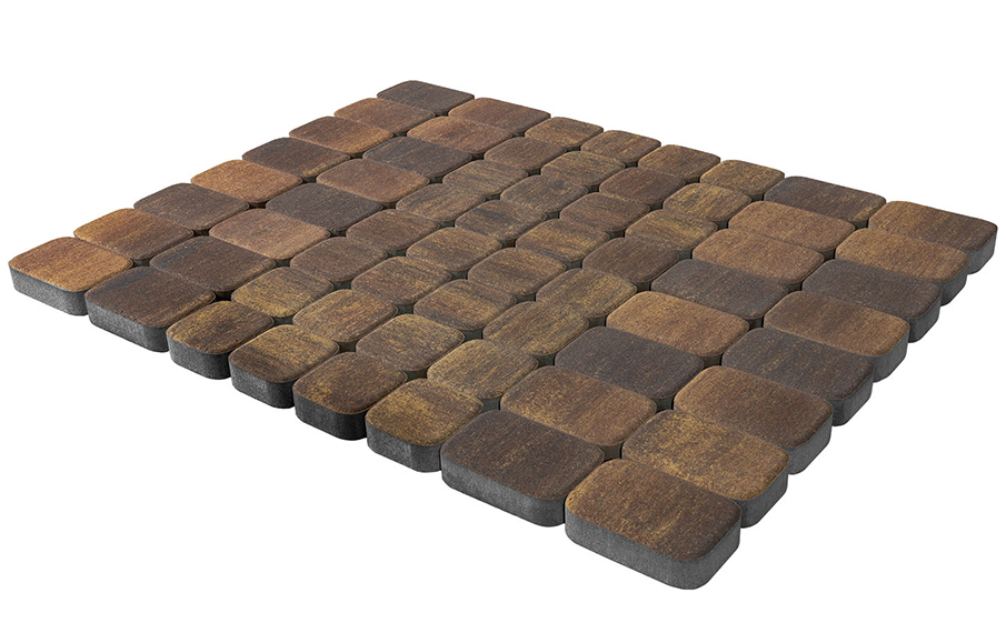 Плитка тротуарная BRAER Классико Дуо Color Mix Мальва, 115/172*115*40 мм