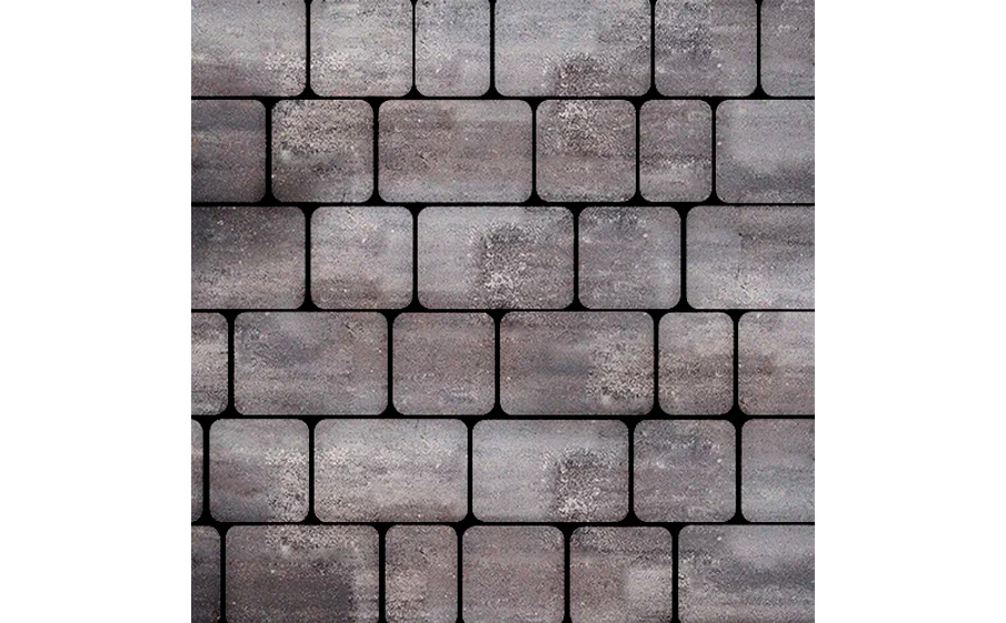 Плитка тротуарная SteinRus Инсбрук Альт А.1.Фсм.4, гладкая, ColorMix Умбра, толщина 40 мм