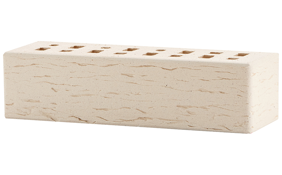 Кирпич клинкерный ЛСР Неаполь белый береста 250*85*65 мм