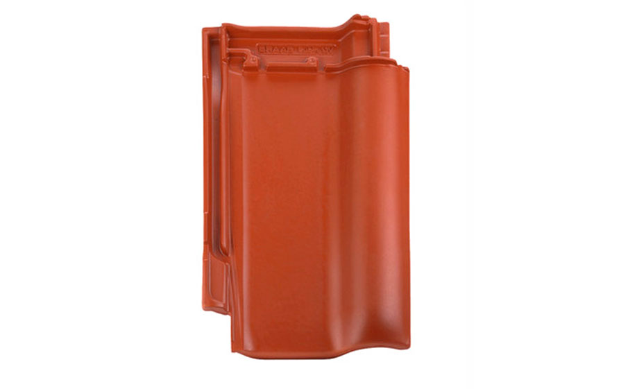 Керамическая рядовая черепица BRAAS Рубин 13V натуральный красный