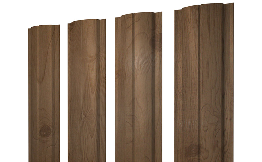 Штакетник Полукруглый Slim 0,45 Print Premium Pine Wood Fresh