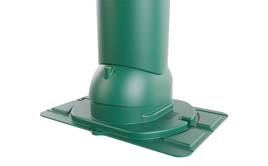 Труба вентиляционная Viotto с универсальным проходным элементом d=125 мм утепленная, RAL 6005 зеленый