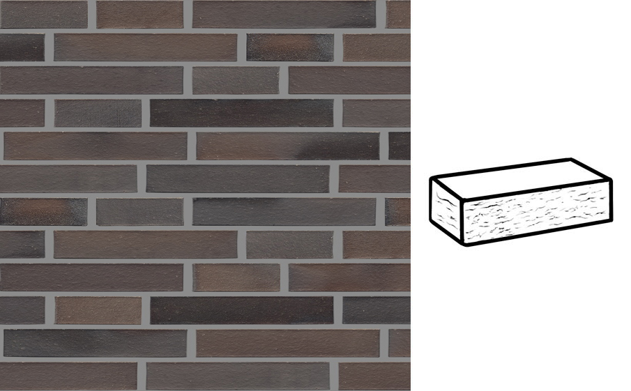 Кирпич клинкерный Muhr 33 Braun рустик, 290*90*40 мм