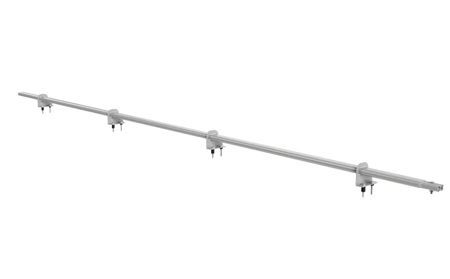 Снегозадержатель однотрубчатый Borge для кровли из металлочерепицы оцинкованный RAL 9006, 1,5 м