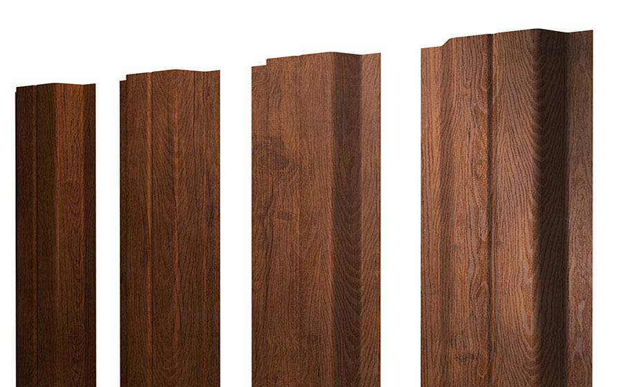 Штакетник П-образный А 0,45 Print Premium Golden Wood Fresh TwinColor