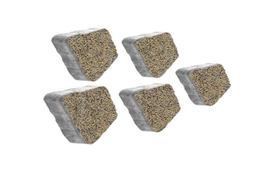 Плитка тротуарная Антик Б.3.А.6 гранит+ желтый с черным, комплект 5 шт, толщина 60 мм