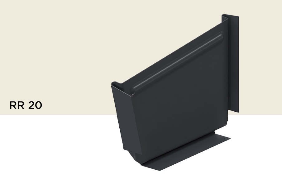 Заглушка желоба левая Orima RR 20 для системы D 110/85*85 мм