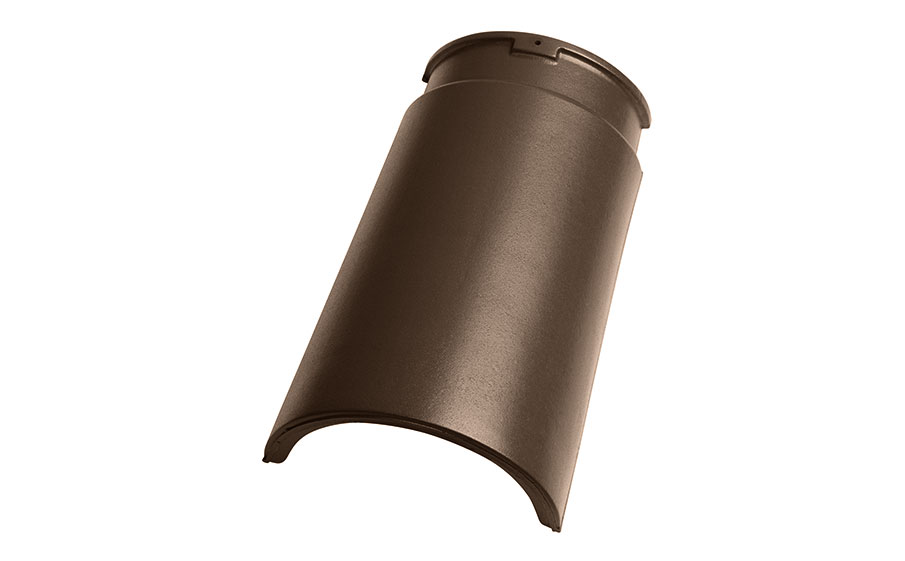 Керамическая черепица конек гладкий №6 TONDACH Figaro 11 (Planoton 11), Brown engobe