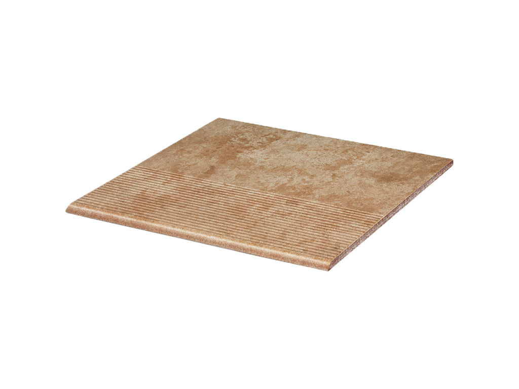 Клинкерная ступень с насечками Paradyz Ilario, Ochra, 300*300*8,5 мм