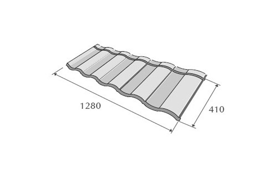 Композитная черепица рядовая Metrotile Roman Ironbark