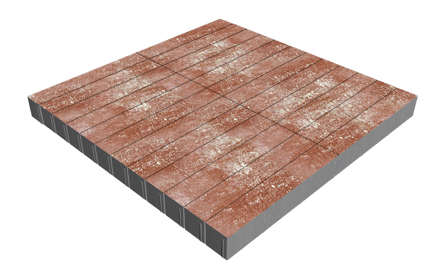 Плитка тротуарная SteinRus Кроссбар Хэви лонг Б.14.П.10, гладкая, Порто, 600*100*100 мм