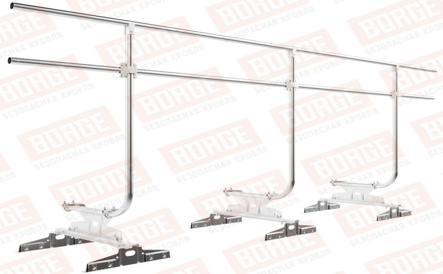 Кровельное ограждение Borge для монтажа параллельно фальцу оцинкованное, 300*120 см