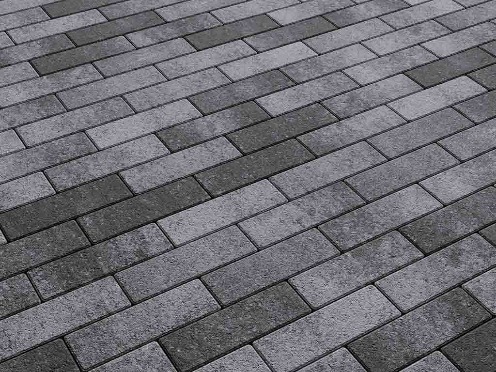 Плитка тротуарная Паркет Б.4.П.6 листопад гранит антрацит, 180*60*60 мм