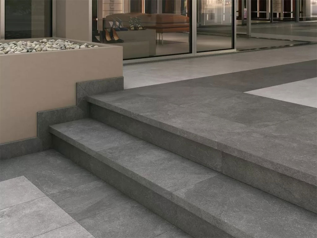 Керамогранит KERAMA MARAZZI Про Стоун серый темный обрезной, 600*600*9 мм