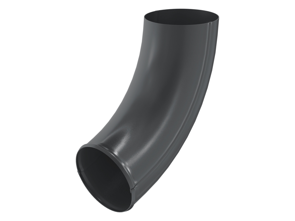 Отвод трубы Aquasystem PE dRain RAL 7024 D 90 мм