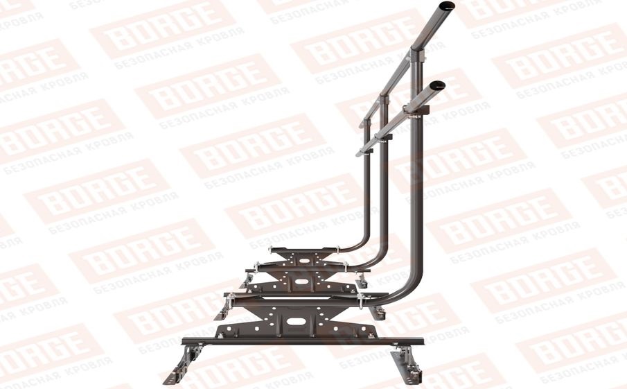 Кровельное ограждение Borge для монтажа параллельно фальцу оцинкованное RR 32, 300*90 см