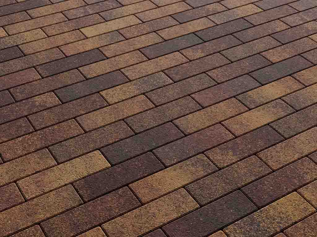 Плитка тротуарная Паркет Б.4.П.6 листопад гранит осень, 180*60*60 мм