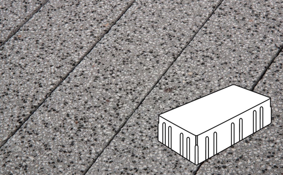 Плитка тротуарная Готика, Granite FINERRO, Скада без фаски В3.П.10, Цветок Урала, 225*150*100 мм