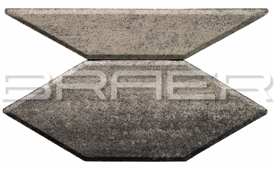 Плитка тротуарная BRAER Карат Color Mix Ночь, толщина 80 мм