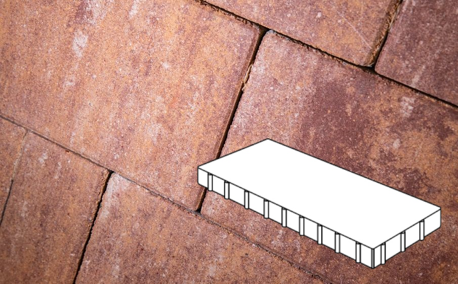 Плитка тротуарная Готика Natur, Плита Б.10.П.10, Терракота, 1000*500*100 мм