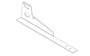 Универсальный кронштейн Borge для снегозадержателя для гибкой черепицы оцинкованный RAL 3003, 570*149 мм