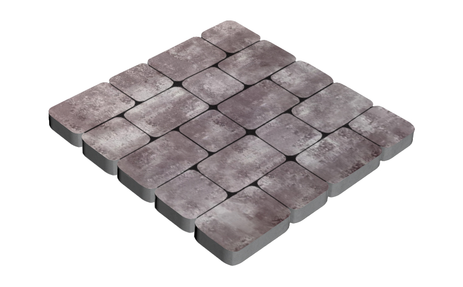 Плитка тротуарная SteinRus Инсбрук Альт Дуо А.3.Фсм.4, гладкая, Мокко, толщина 40 мм