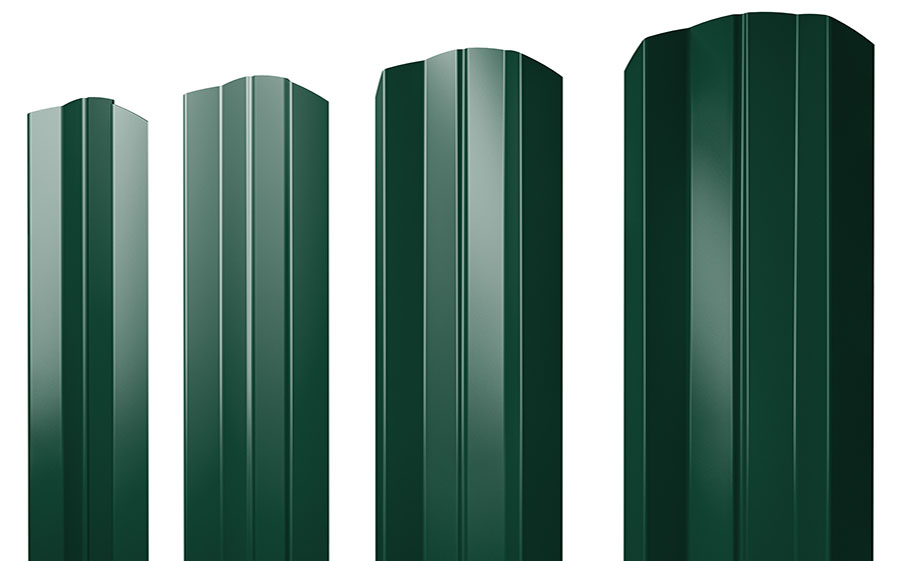 Штакетник М-образный А фигурный 0,5 Satin Matt TX RAL 6005 зеленый мох