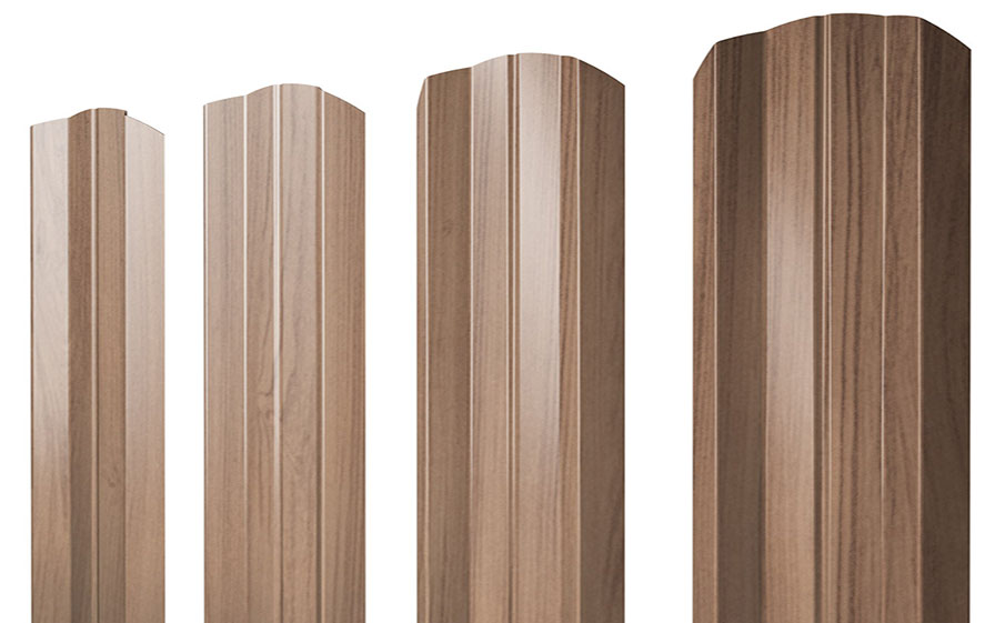 Штакетник М-образный B фигурный Print Elite Honey Wood