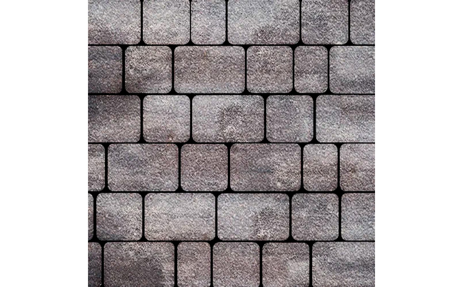 Плитка тротуарная SteinRus Инсбрук Альт А.1.Фсм.4, Native, ColorMix Умбра, толщина 40 мм