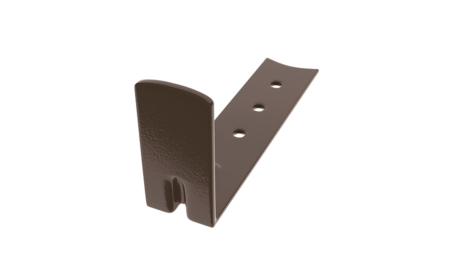 Кронштейн начального ряда Aquasystem RAL 8019 matt, 86*41*2 мм