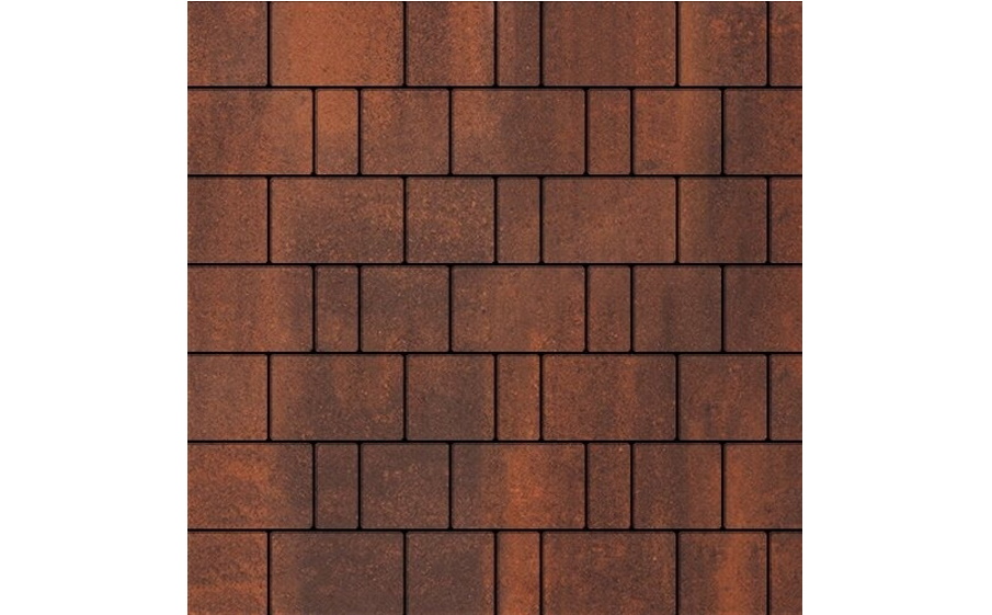 Плитка тротуарная SteinRus Бельпассо А.23(М).Псм.4, гладкая, ColorMix Брук, толщина 40 мм