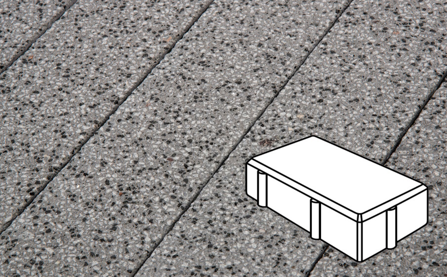 Плитка тротуарная Готика, Granite FINERRO, Брусчатка В.2.П.10/Г.2.П.10, Цветок Урала, 200*100*100 мм