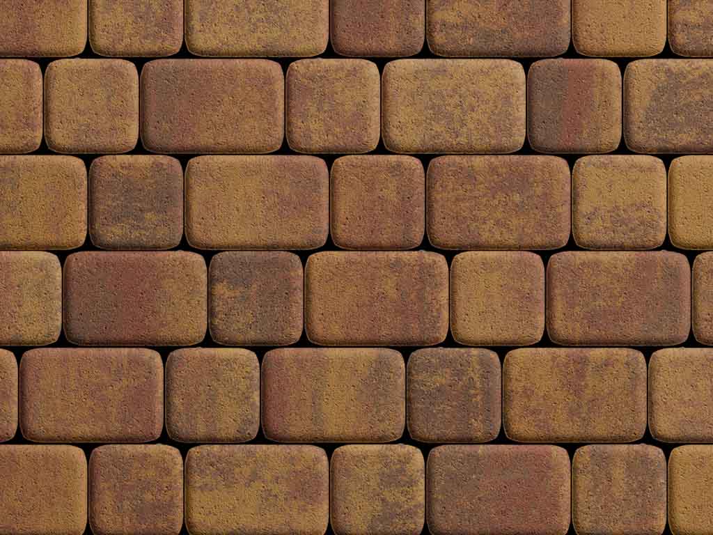 Плитка тротуарная Классико А.4.КО.4 листопад гладкий осень, комплект 2 шт, толщина 40 мм