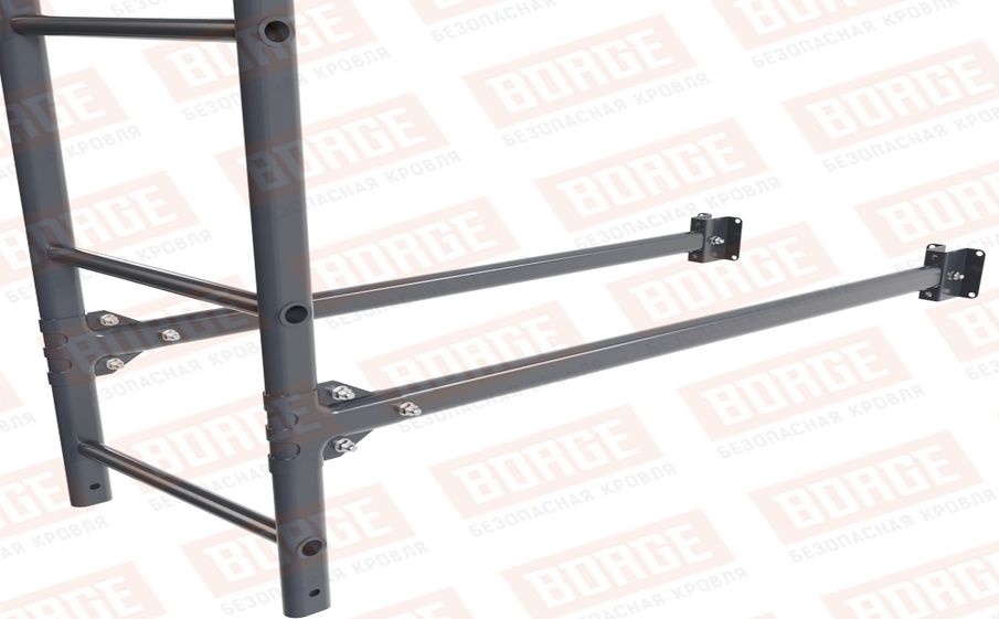 Лестница фасадная Borge (нижняя секция) оцинкованная RAL 7024, 2,7 м